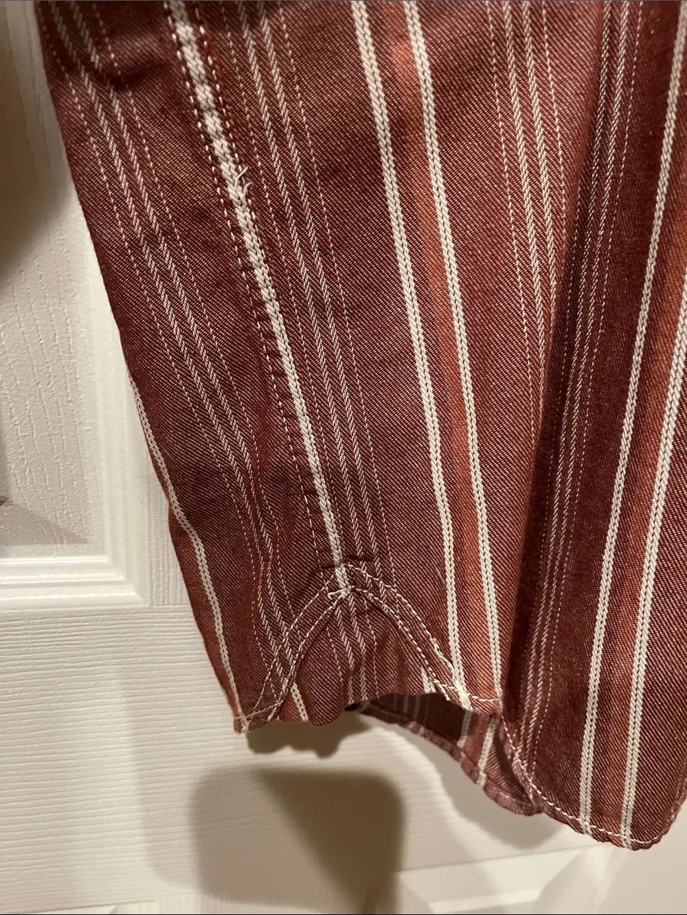 Blue Ranchwear Men's Brown Striped Button-Up Shirt